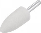 Conical Abrasive Mounted Stone Polishing Bits 1/4" Shank 0.79" Diameter White Corundum Grinding Wheel Rotary Tool for Deburring Buffing 5pcs