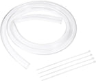 Flexible PVC Tubing, 23mm ID x 29mm OD - 6.6 Feet Long Clear Vinyl Water Pipe, Lightweight Plastic Hose Water Pipe with Zip Ties for Aquaponics, Air Hose, Irrigation