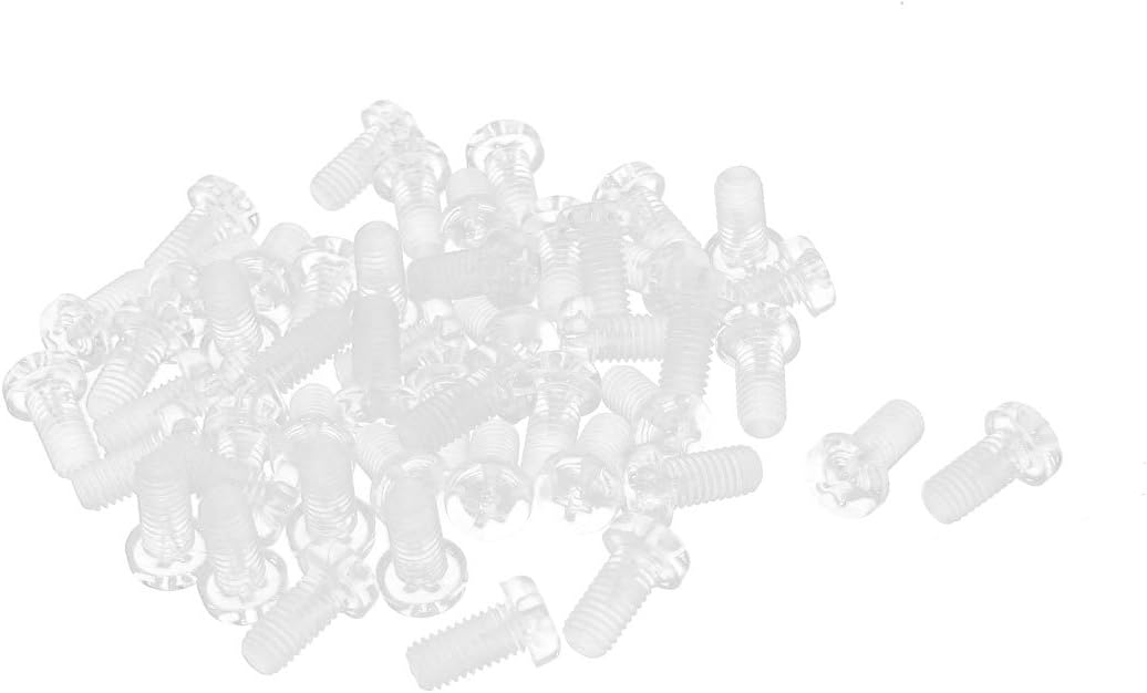 M5 x 10mm 0.8mm Pitch Phillips Pan Head Machine Screw Bolt 50 Pcs