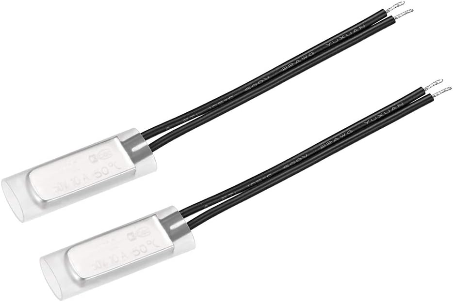 KSD9700 Thermostat, 50℃ Normally Close Temperature Switch Thermal Switch, N.C 10A Metal Temperature Controller 2pcs
