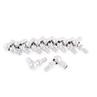 Rod End Ball Bearing with Stud, Right-Hand Female Thread M6 and Right-Hand Male Thread M8, L-Shape Ball Socket Endfitting 10pcs