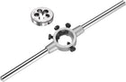 M4-M6 Round Die Stock Handle Wrench Holder Zinc Alloy & Carbon Steel & 1/2-28 UNEF Round Die Tool Steel