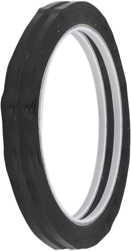 2pcs 3mm Width 164ft Length Single-side Electrical Insulated Adhesive Tape Black