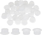 20pcs Hole Plugs, Heat Resistant Silicone Flush Type Fastener Hole Cover Plug for 5.8mm(7/32") Hole, Round Snap Locking Tubing Plug Hole for Furniture Cabinet, White