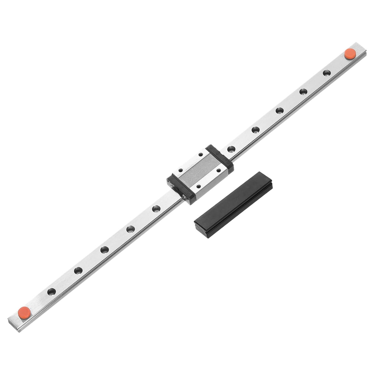 MGN12 350mm Linear Guide Rail with MGN12H Sliding Carriage Block and Plastic Mini MGN12 Linear Guide for DIY 3D Printers and CNC Machine, Black