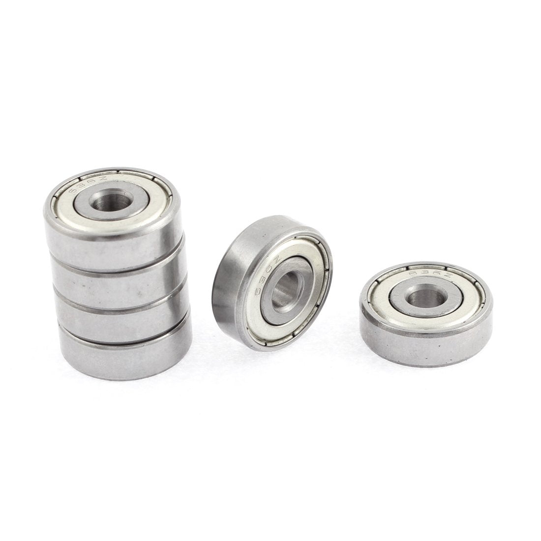 Metal Double Shielded Deep Groove Ball Bearing 6mm x 22mm x 7mm 6Pcs