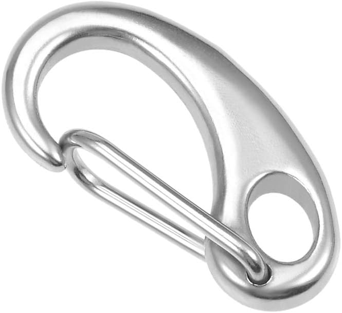 Spring Gate Snap Hook 30mm/1.18", 304 Stainless Steel, for DIY Crafts Keychains