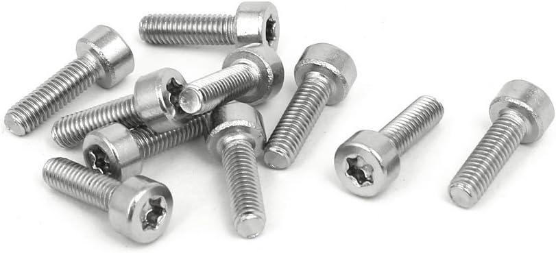 M3x10mm Thread T10 Torx Drive 304 Stainless Steel Torx Socket Cap Screw 10pcs