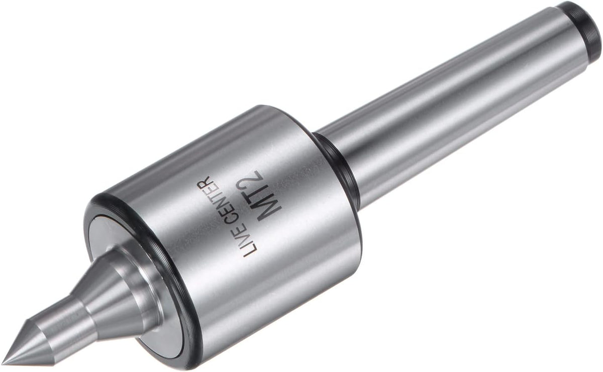 MT2 Live Center, Morse Taper Precision Mid Duty Rotary Live Center Tool for CNC Lathe Metal High Speed Turning Revolving Milling
