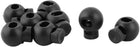 LinkMejor Plastic Spring Loaded Coat Hat Sliding Adjustable Cord Lock Fastener 8pcs Black