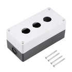 Push Button Switch Control Station Box 22mm 3 Holes Black and Light Gray