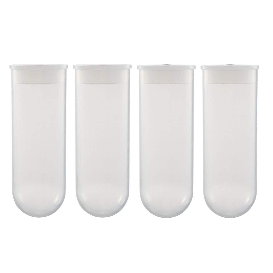 10 Pcs 100ml Plastic Centrifuge Tubes with Snap Cap, Polypropylene Graduated Micro Centrifuge Tube, Round Bottom, Clear, Storage Container for Beads Sample Lab