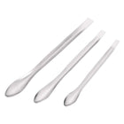 Micro Scoop Stainless Steel Reagent Sampling Lab Spoon Spatulas for Laboratory 105/125/140mm 3in1 3Pcs