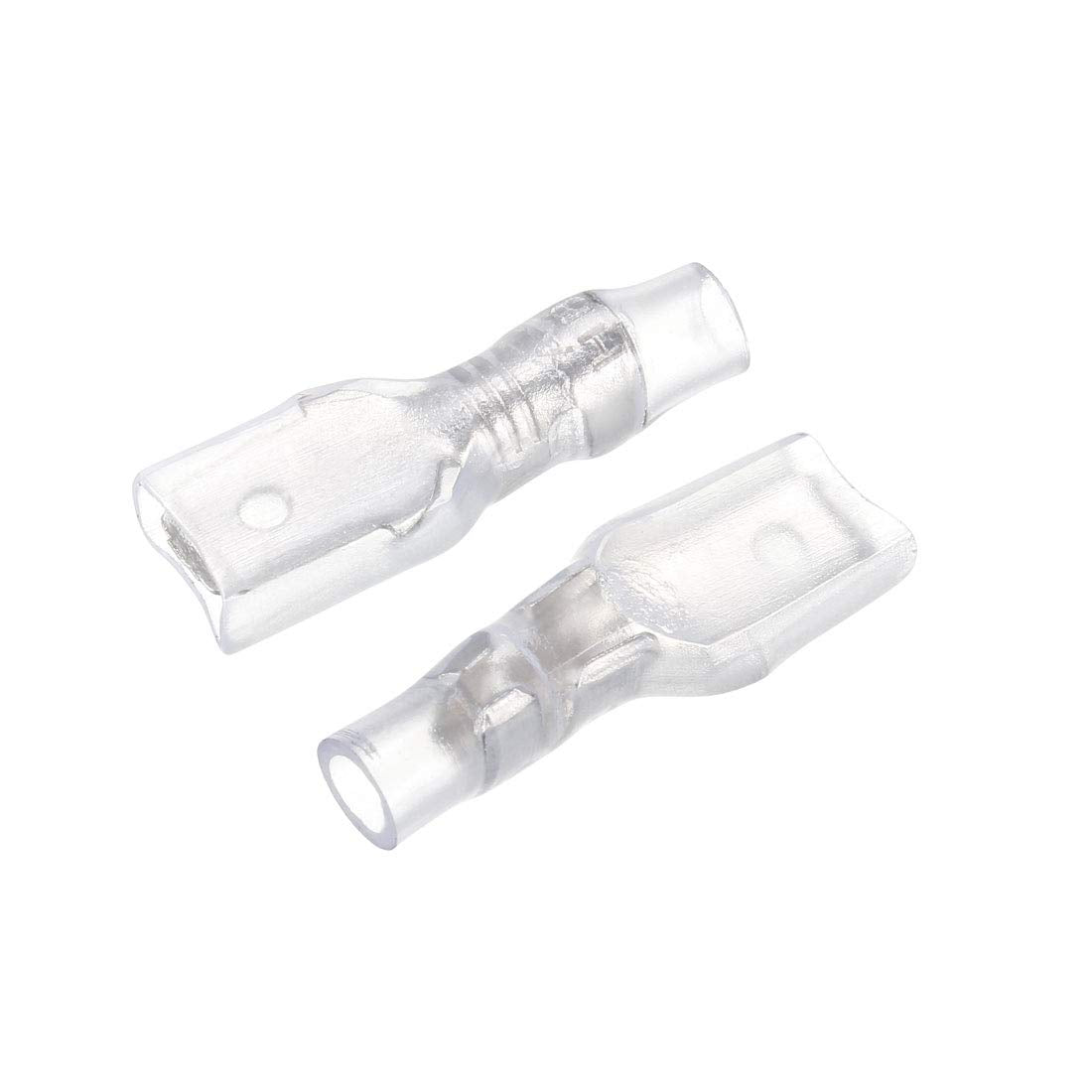 200pcs 4.8mm Wire Terminals Connector Quick Splice Male Spade Connect with Insulating Sleeve