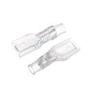 200pcs 4.8mm Wire Terminals Connector Quick Splice Male Spade Connect with Insulating Sleeve