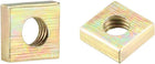 Square Nuts, M3x5.5mmx2mm Yellow Zinc Plated Metric Coarse Thread Assortment Kit, 100 Pcs