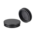 4Pcs 60mm Dia Plastic Tubing Plug Round Post End Caps for Handrail Stair Newel Guardrail Tube Black
