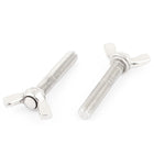60mm Long M8 Thread 304 Stainless Steel Butterfly Wing Screws 2pcs