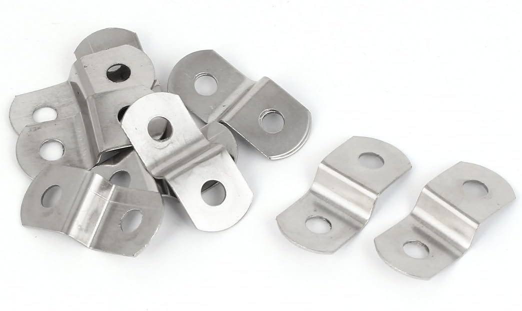 Metal Z Shape Photo Picture Frame Brackets, 10PCS, Silver Tone, 30mm x 13mm x 7mm, Mount Hole Diameter 4.5mm, Includes Screws