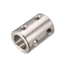 6mm to 10mm Bore Rigid Coupling 22mm Length 16mm Diameter Motor Shaft Coupler Connector C45 Steel Silver Tone