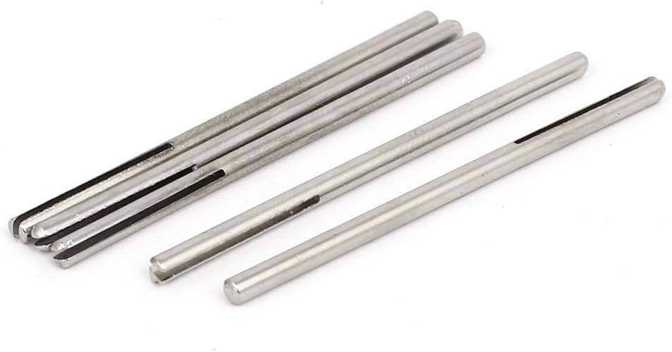 2.35mm 3/32 Inch Shank Dia Split Mandrel Silver Tone 5pcs for Abrasive Sandpaper