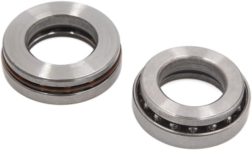 2pcs Silver Tone Motorcycle Steering Stem Thrust Ball Roller Bearing for GN-125