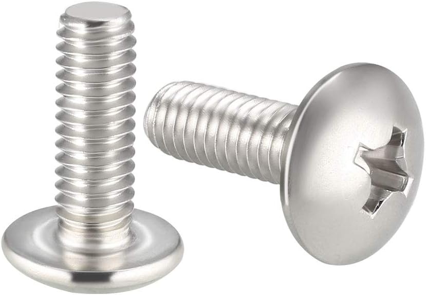 Machine Screws, M4x12mm Phillips Screw, 304 Stainless Steel, Fasteners Bolts 50Pcs
