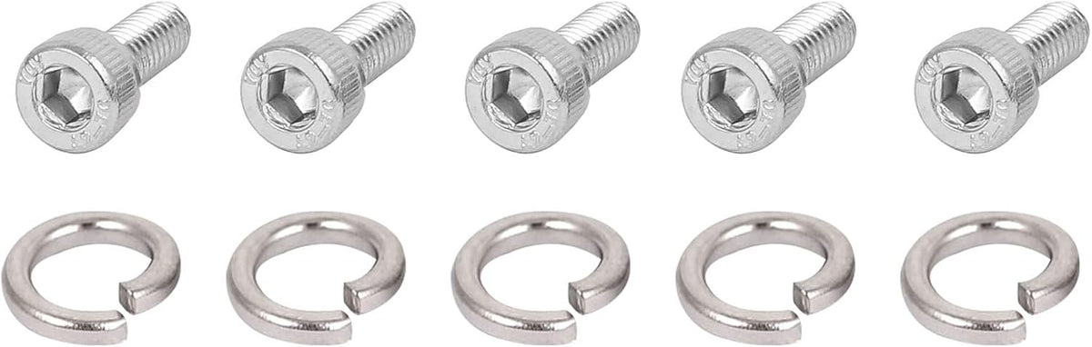 M4x6.5mmx1mm Split Lock Spring Washers 100pcs and M4x10mm Hex Socket Head Cap Screws 55pcs