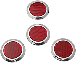 4 Pieces Red Round Car Reflector Set (HL-3003)