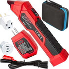 LinkMejor NF-827 Interruttore a Interruzione di Circuiti AC Trovatore, Nuovo Aggiornato Identificazione Rapida Interruttore a Interruzione di Circuiti 90-120V NCV Trovatore Strumento Kit con Tester di Uscita GFCI Integrato, Tester Elettrico con Custo