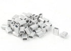 3mm Diameter Steel Wire Rope Aluminum Ferrules Sleeves Clip Fitting Cable Crimps 9 x 6mm 50pcs