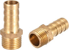 Brass Hose Barb Fitting,Connector,10mm Barb x G1/4 Male Pipe Adapter,2pcs