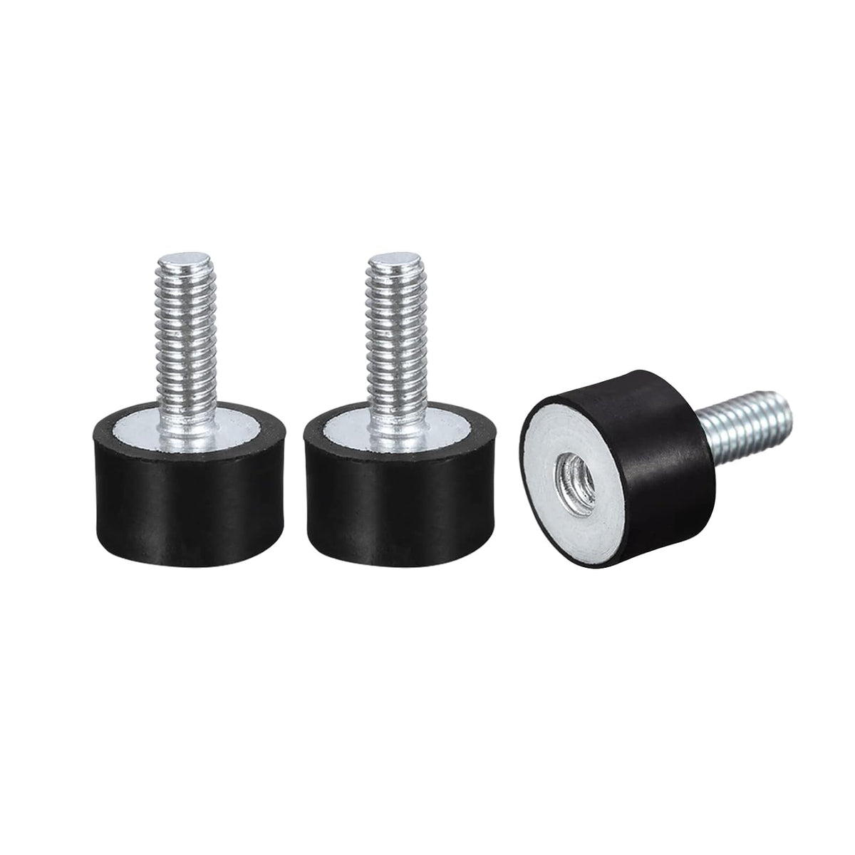 Rubber Mounts 3pcs M5x12mm Male/Female Vibration Isolator Shock Absorber D15xH10mm