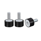 Rubber Mounts 3pcs M5x12mm Male/Female Vibration Isolator Shock Absorber D15xH10mm