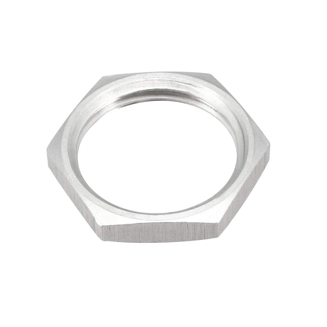 Pipe Fitting Hex Locknut SUS304 Stainless Steel G1/2 Inch Female Threaded