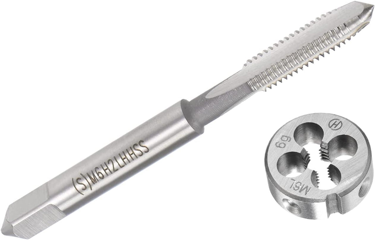 Round Die Left Hand Alloy Steel & Machine Tap High Speed Steel Thread M6 Thread 1 Pitch