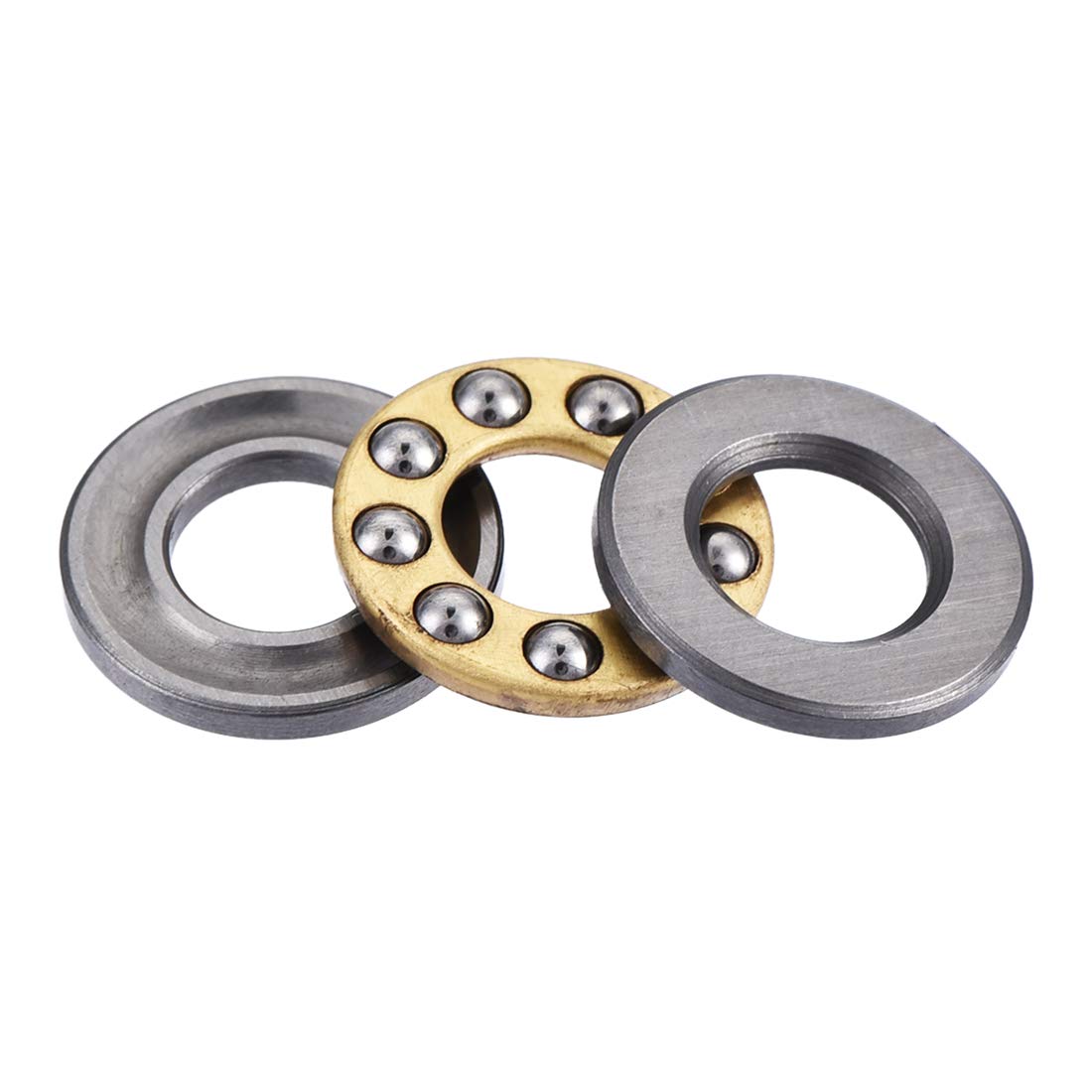 a12071000ux0781 12mm x 6mm x 4.5mm Silver Tone Metal Ball Thrust Bearing, 0.24 Metal