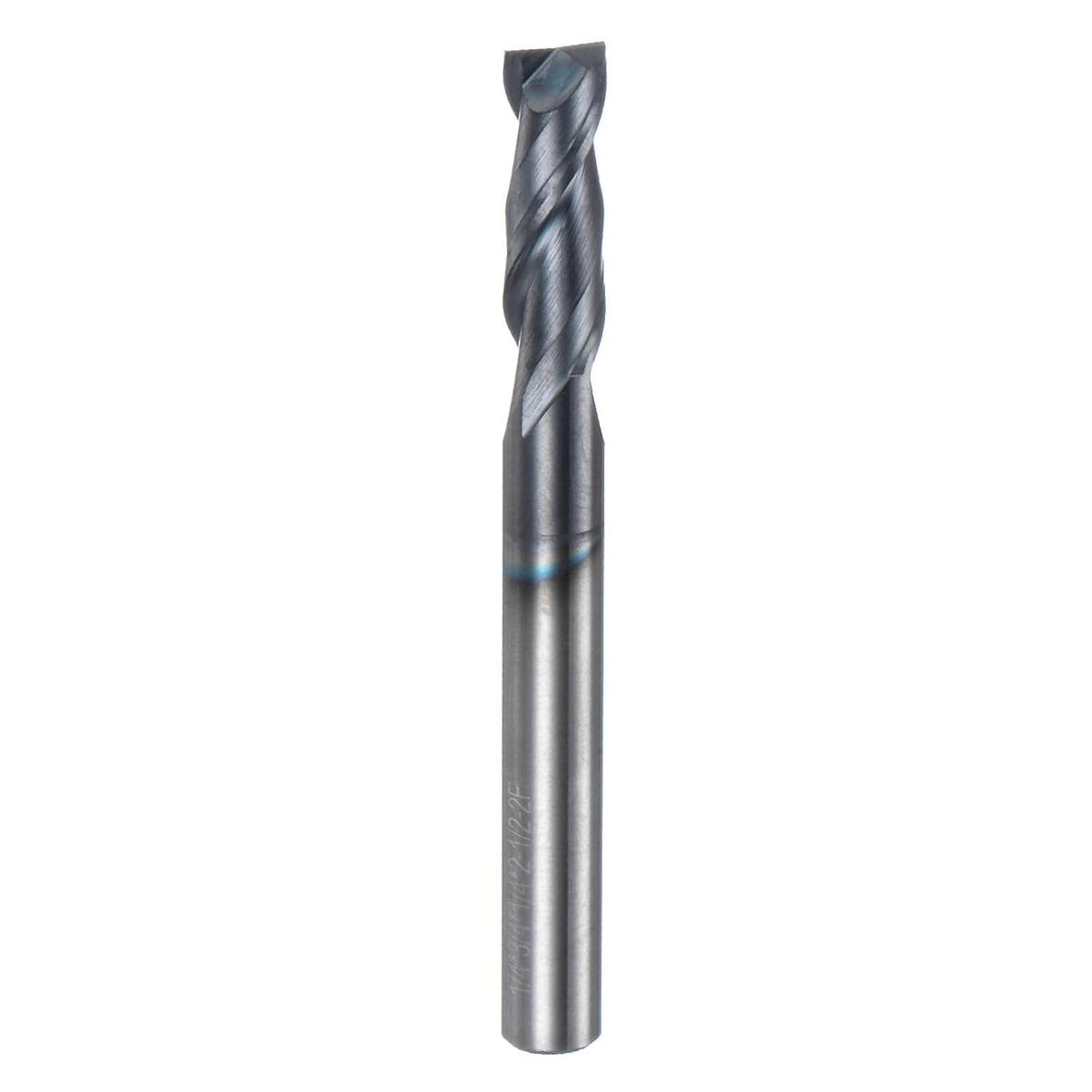 Carbide Square End Mill, 1/4" Diameter TiAlN Coated 2 Flutes Milling Bit Cutter, for Hardened Steel Stainless Steel Alloy Metal, 1/4" Shank 3/4" Cut Length 2-1/2" Long HRC50