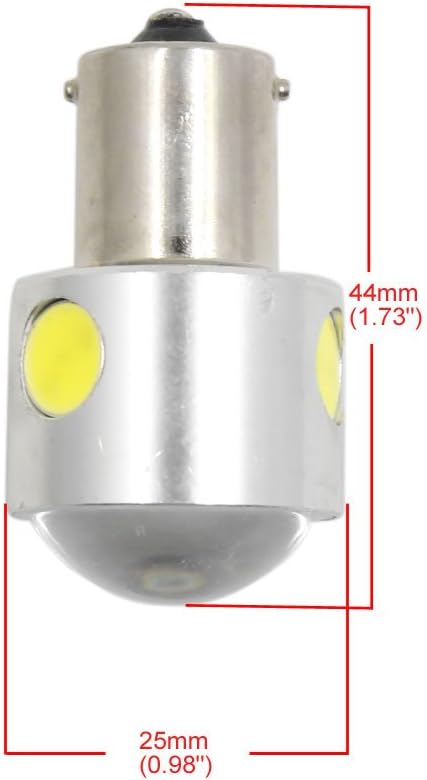 2Pcs 1156 Bianco COB LED Lente Proiettore Fari di Coda Freno Retrocessione Luci di Ricambio
