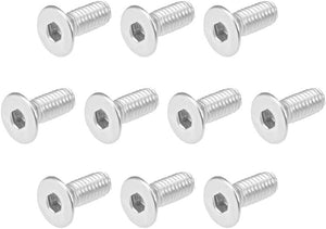 M4x10mm Flat Head Machine Screws Inner Hex Screw 304 Stainless Steel Fasteners Bolts 80Pcs