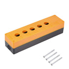 Push Button Switch Control Station Box 22mm 5 Holes Yellow and Black