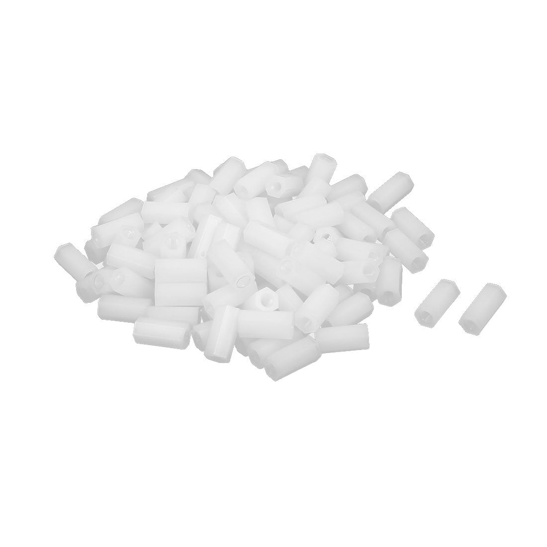 M3 x 12mm Female Thread Nylon Pillar PCB Hex Hexagonal Standoff Spacers 100PCS