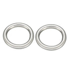LinkMejor 2 Pcs Multi-Purpose Metal O Ring Buckle Welded 35mm x 25mm x 5mm for Hardware Bags Ring Hand DIY Accessories