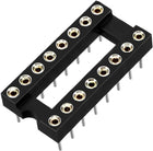 10pcs DIP IC Chip Socket Adaptor 2.54mm Pitch 7.6 Row Pitch 2 Row 16 Round Pins Soldering