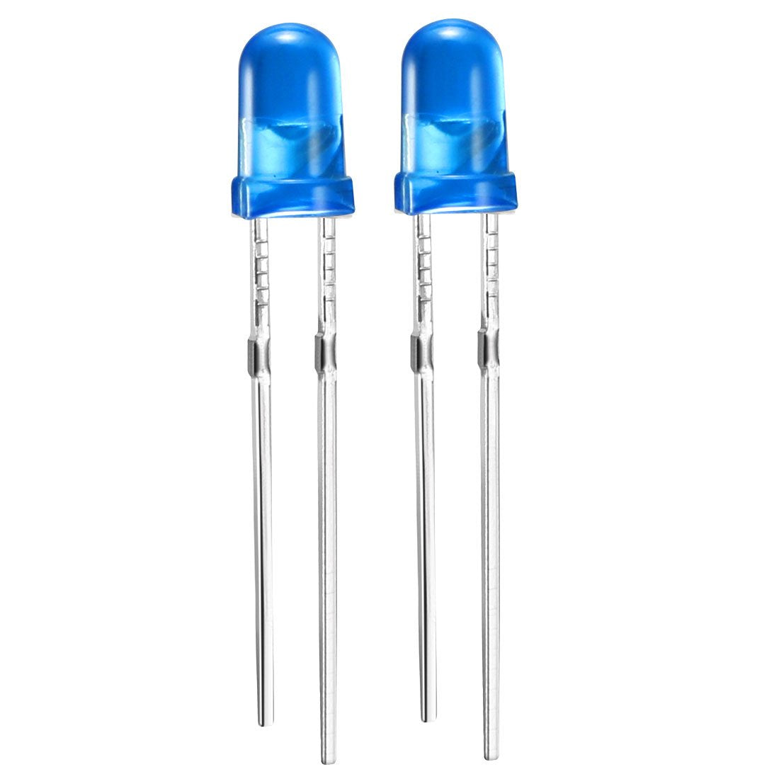 40pcs 3mm Blue LED Diode Lights Colored Lens Diffused Round DC2.8-3.2V 20mA Lighting Bulb Lamps Electronics Components Light Emitting Diodes