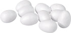 LinkMejor 10Pcs White Egg Foam Ball 1.9" x 2.6" Polystyrene Solid Balls for Eggs Decoration, Crafts and Handmade