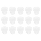 15Pcs Rubber Grommets 5mm Drill Hole, 2.5mm ID Hole Top Hat Grommet Clear Silicone Rubber Hole Plug Gasket for Wiring, Automotive