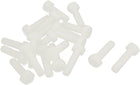 M8 x 30mm Full Thread Nylon Hex Hexagon Head Cap Screw Bolt 20 Pcs