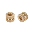 Knurled Insert Nuts, M3 x 5mm(L) x 5mm(OD) Female Thread Brass Embedment Assortment Kit 50pcs