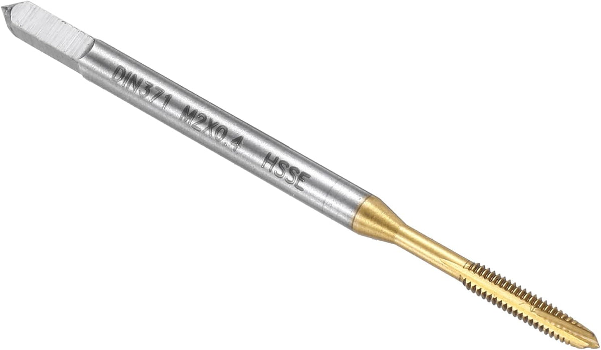 Visserie filetée à point spiral M5 x 0.8, filets de mise à niveau H2, acier à haute vitesse M35, revêtement de nitride de titane, visserie métrique pour filetage